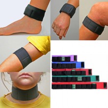 Simple easy to use body supports containing fully vinyl sealed removable 3000 gauss Rare Earth Magnets. Supports can be purchased individually making it possible to interchange your magnets into different sized straps for the whole family to use. Made from stretchable neoprene and fastened with Genuine Velcro Brand Hook and loop fastener.